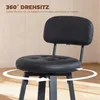 HOMCOM Barhocker 2er Set, Drehbar Barstühle mit Fußstütze, Produktbild-Vorschau 6