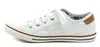 A side view of a white sneaker against a white background. Produktbild-Vorschau