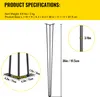 Product specifications and dimensions for table legs. Anteprima dell’immagine prodotto