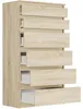 Komoda 70 cm 6 zásuvek skříňka FRAMIRE R-6 sonoma Náhled obrázku produktu 5