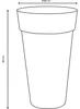 EDA Pflanzgefäß Anthrazit Grau Rund Ø 48 x 80 cm Produktbild-Vorschau 5