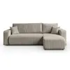 A sectional sofa shown from the front on a white background. Produktbild-Vorschau