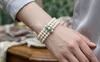 Perlen Armband Akoyaperlen Weißgold 585 14K Smaragde Produktbild-Vorschau 3