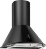 A black kitchen hood on a white background. Podgląd zdjęcia produktu