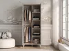 Zweitüriger Kleiderschrank 80 cm für Kinderzimmer OLIVIA - Produktbild-Vorschau 2