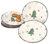 lot de 6 assiettes à gâteaux Arbre de Noël Assiettes à Voir les images du produit 1