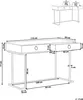 BELIANI Konsola biała matowa 2 szuflady 77 x 115 cm złota Podgląd zdjęcia produktu 3