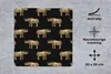MuchoWow® Mauspad Mousepad Muster - Nashorn - Gold - Produktbild-Vorschau 2