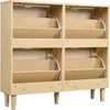 AIORBER Schuhschrank, Rattan, Ausschnittdesign, mit Produktbild-Vorschau 9