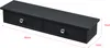 A black wall shelf with two drawers is shown against a white background, with dimensions indicated by red lines and text. Produktbild-Vorschau
