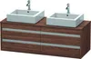 Waschtischunterbau KETHO 550x1400x496mm nussbaum dunkel Produktbild-Vorschau 1
