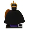 A back view of a LEGO minifigure with a black cape, gold crown, and an orange shield. Anteprima dell’immagine prodotto
