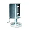 A close-up studio shot of a metal adjustable furniture foot. Produktbild-Vorschau