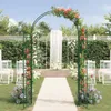 vidaXL Gartenbogen Grün 115 x 37 x 226 cm Stahl Produktbild-Vorschau 4