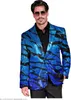 Pailletten Anzugjacke für Herren blau-getigert - XL Produktbild-Vorschau 1