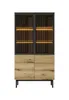 BETTSO Hohe verglaste Vitrine mit LED-Beleuchtung Glas Produktbild-Vorschau 3