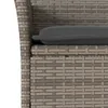 5-tlg. Garten-Essgruppe mit Kissen Grau Poly Rattan Akazie Produktbild-Vorschau 5