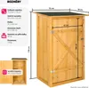 szafa ogrodowa tectake® z płaskim dachem Taman 75 x 56 x Podgląd zdjęcia produktu 7