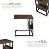 Table d’appoint WIGAN 55x36,5x60cm - Bois foncé industriel, Voir les images du produit 3