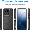 Collage of images showing a black phone case from different angles, with a phone screen displayed in the center. Produktbild-Vorschau
