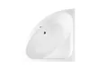 A top-down view of a white corner bathtub. Produktbild-Vorschau