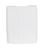 A white bathroom stool with vertical ridges on its surface, isolated on a white background. Produktbild-Vorschau
