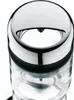 A close-up view of the top of a glass dispenser with a chrome lid. Produktbild-Vorschau