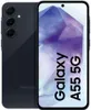 A Samsung Galaxy A55 5G smartphone is shown from the front and back. Produktbild-Vorschau
