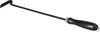 A black metal fireplace poker with a black handle and a gray ring around the handle, isolated on a white background. Anteprima dell’immagine prodotto
