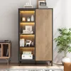 Merax vitrinekast met LED-verlichting, moderne vintage kast Productafbeelding-voorbeeld 1