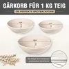 Gärkörbchen Set 10-teilig aus Natur-Rattan, Brotbackkorb Produktbild-Vorschau 2