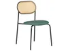 A single chair with a dark green seat and a woven backrest, set against a white background. Náhled obrázku produktu