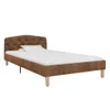 vidaXL Bettgestell Braun Wildleder-Optik 90x200 cm -  Produktbild-Vorschau 3