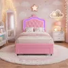 INONEFT Kinderbett Prinzessinnenbett 90x200 cm, Polsterbett Produktbild-Vorschau 4