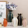 Wazon Czarny Duży ceramiczny Rękodzieło Dekoracja ze złotą Podgląd zdjęcia produktu 6