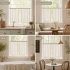 2 Stück Boho Scheibengardine mit Quasten Halbtransparent Produktbild-Vorschau 8
