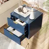 CDGlobal Kommode mit 2 Schubladen Schubladenschrank blau Produktbild-Vorschau 7