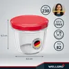 50x WELLGRO Einmachgläser 230ml – Schraubdeckel TO82 rot Produktbild-Vorschau 2
