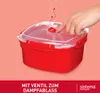 sistema four micro-ondes à vapeur avec panier 2,4 l rouge Voir les images du produit 6