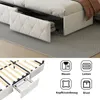 CDGlobal letto imbottito 140x200cm con LED, 4 cassetti e Anteprima dell’immagine prodotto 4
