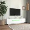 A modern living room setup with a TV on a white media console. Anteprima dell’immagine prodotto