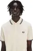 Fred Perry Polo Twin Tipped einfarbig Creme Produktbild-Vorschau 3