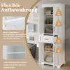 Merax: mobile alto da bagno, mobile da bagno con 4 ante e Anteprima dell’immagine prodotto 6