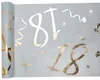 18. Geburtstag weiss gold Tischläufer 5 m x 30 cm Zahl 18 Produktbild-Vorschau 1