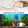 A woman sleeping peacefully in bed above an aquarium with a water pump. Produktbild-Vorschau