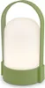 A green and white LED table lamp with a handle. Anteprima dell’immagine prodotto