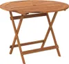 vidaXL Table de jardin pliante Ø 90x75 cm bois massif Voir les images du produit 9