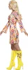 70er Hippie Kostüm Kleid Karneval Faschingskostüm Größe: XL Produktbild-Vorschau 4