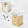 Zusammensteckbare Holzbox 25 + 32 cm weiß Aufbewahrungsbox für Bücherregale, passend für Kallax Produktbild-Vorschau