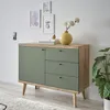 Sideboard Wohnzimmer in Eiche mit grün AVEZZANO-61 Modern Produktbild-Vorschau 2